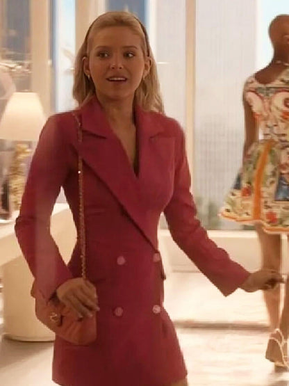 Lexi Minetree Elle Seaoson 01 Pink Double Breasted Blazer