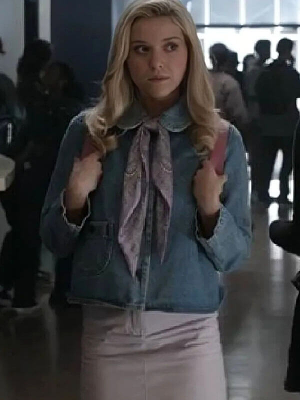 Lexi Minetree Elle Season 01 Cropped Blue Denim Jacket