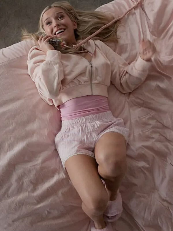Lexi Minetree Elle Season 01 Pink Cropped Zipup Hoodie