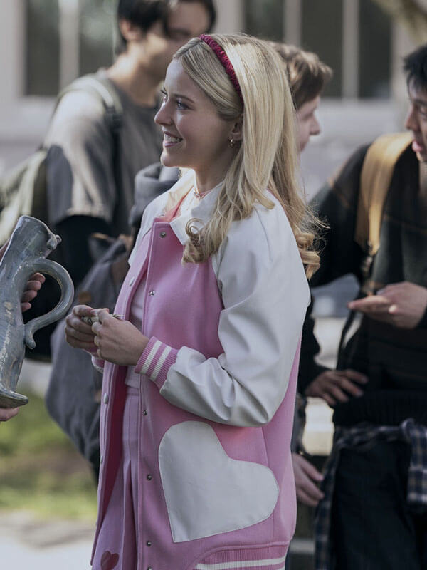 Lexi Minetree Elle Season 01 Pink Varsity Jacket