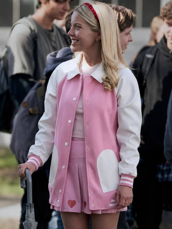 Lexi Minetree Elle Season 01 Pink Varsity Jacket