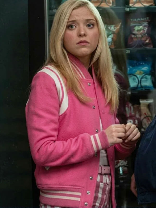 Lexi Minetree Elle Season 01 Pink Varsity Jacket