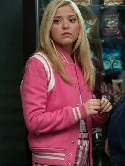 Lexi Minetree Elle Season 01 Pink Varsity Jacket