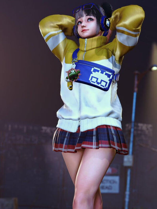 Li-Fen Street Fighter 6  Yellow Leather Jacket