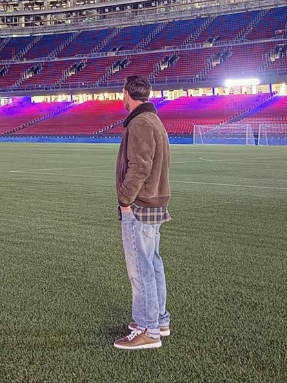 Lionel Messi Camp Nou Revisit Brown Suede Jacket