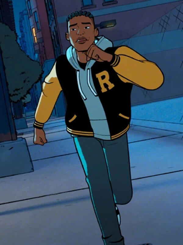  Lonnie Lincoln Your Friendly NeighborHood Spiderman Black Varsity Jacket