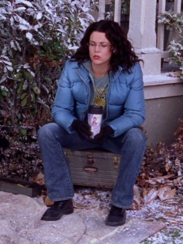 Lorelai Gilmore Girls Season 02 Cyan Puffer Jacket
