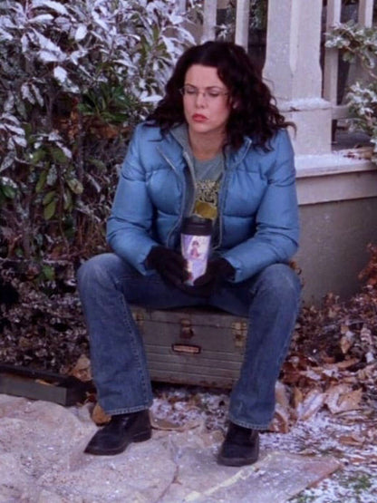 Lorelai Gilmore Girls Season 02 Cyan Puffer Jacket