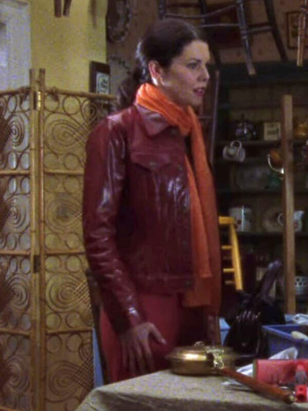 Lorelai Gilmore Girls Season 03  Red Leather Jacket