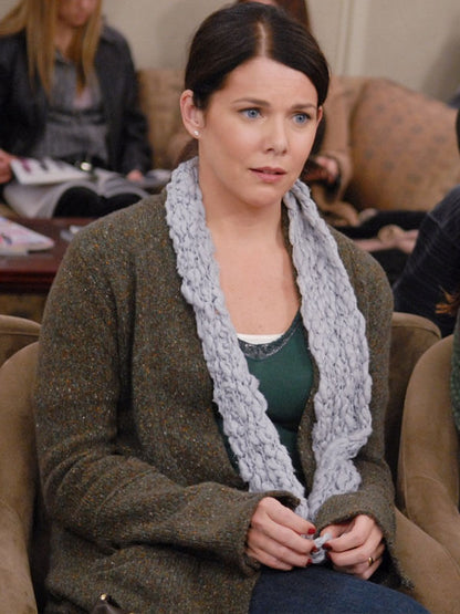 Lorelai Gilmore Girls Season 07 Brown Tweed Cardigan