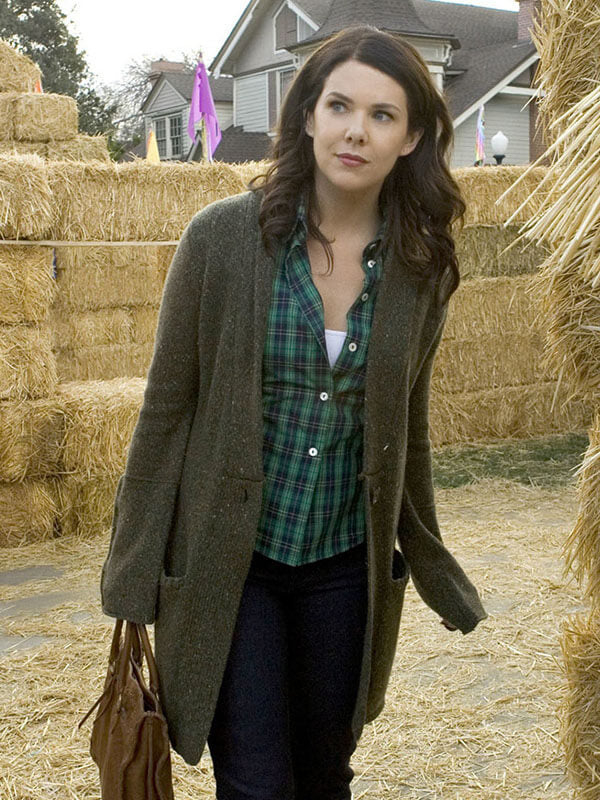 Lorelai Gilmore Girls Season 07 Brown Tweed Cardigan