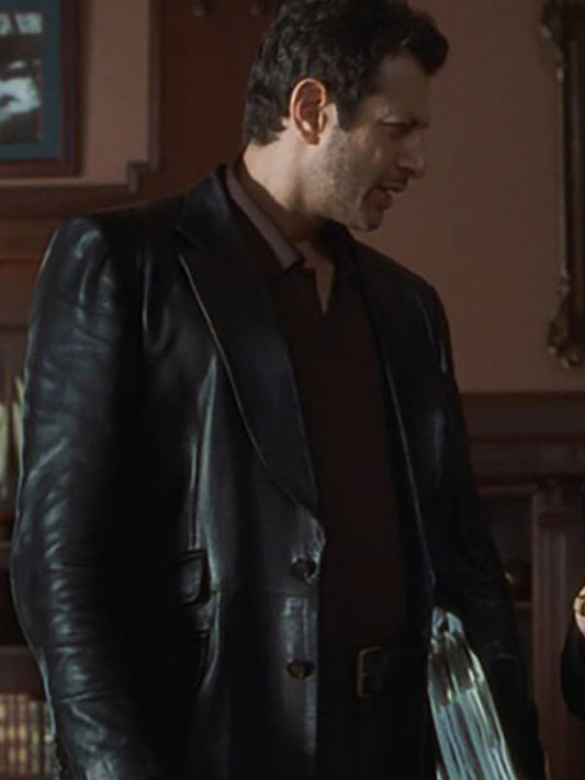 Lost World Jurassic Park 1997 Jeff Goldblum Black Leather Jacket