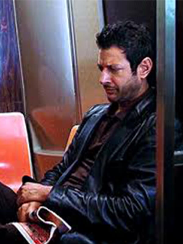 Lost World Jurassic Park 1997 Jeff Goldblum Black Leather Jacket