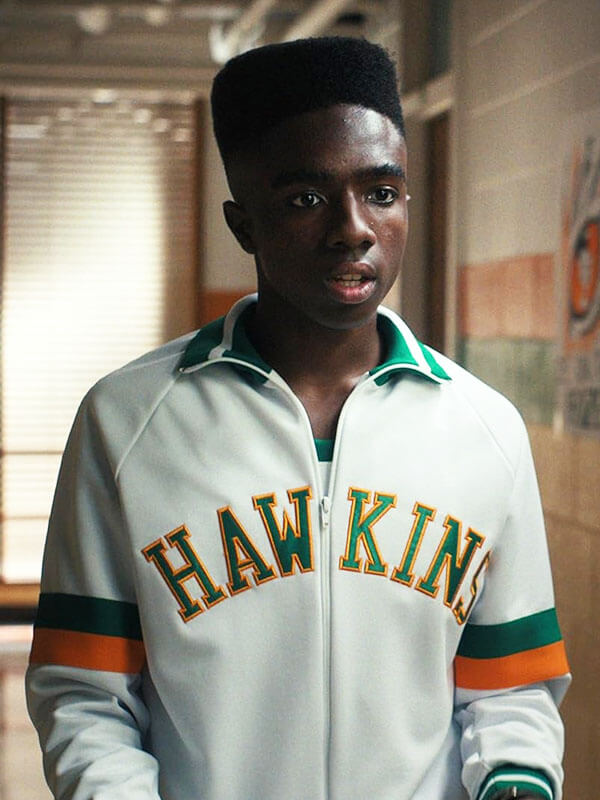 Lucas Sinclair Stranger Things White Hawkins Track Jacket