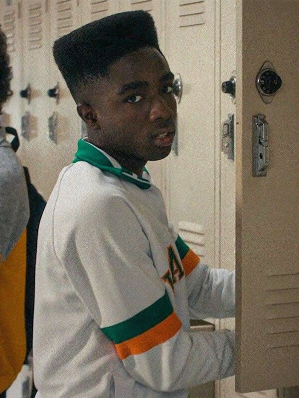Lucas Sinclair Stranger Things White Hawkins Track Jacket