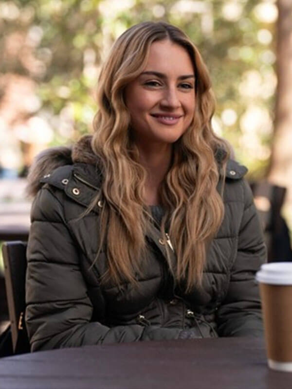 Lucy Albright Tell Me Lies Season 01 Green Puffer Jacket