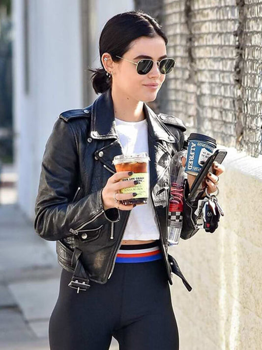 Lucy Hale Black Leather Jacket