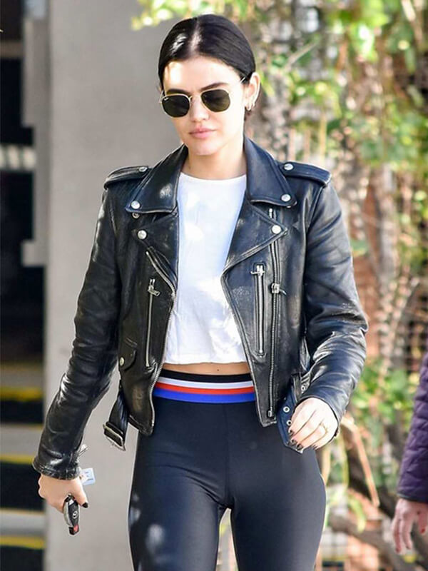 Lucy Hale Black Leather Jacket