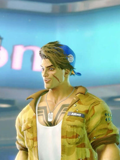 Luke Sullivan Street Fighter 6  Brown Camouflage Jacket