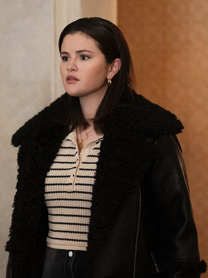 Mabel Mora Only Murders In The Building Black Leather Jacket.