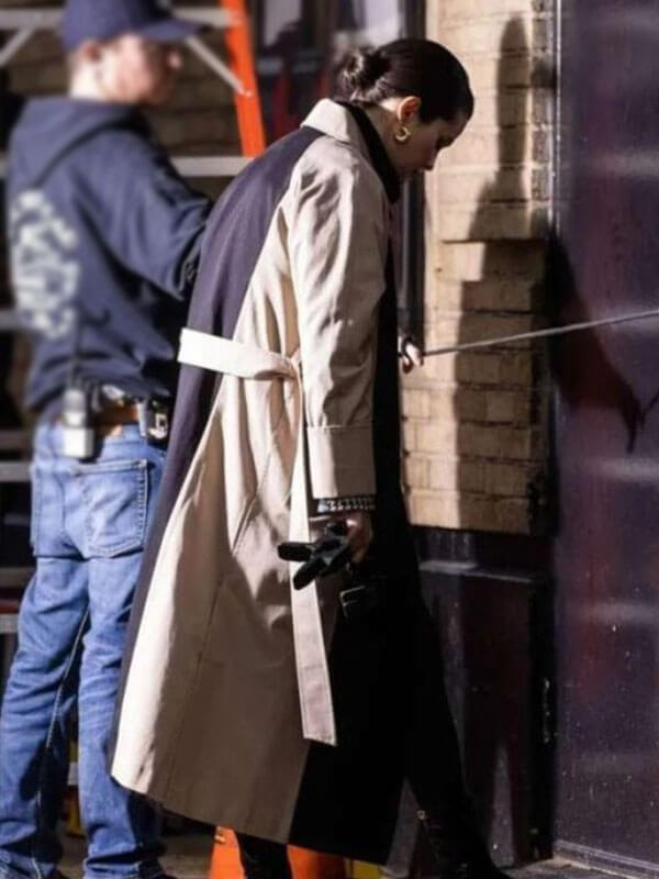 Mabel Mora Only Murders In The Building Black & Tan Coat.