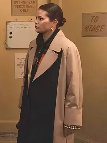 Mabel Mora Only Murders In The Building Black & Tan Coat.