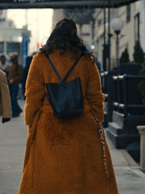 Mabel Mora Only Murders In The Building Orange Wool Coat.