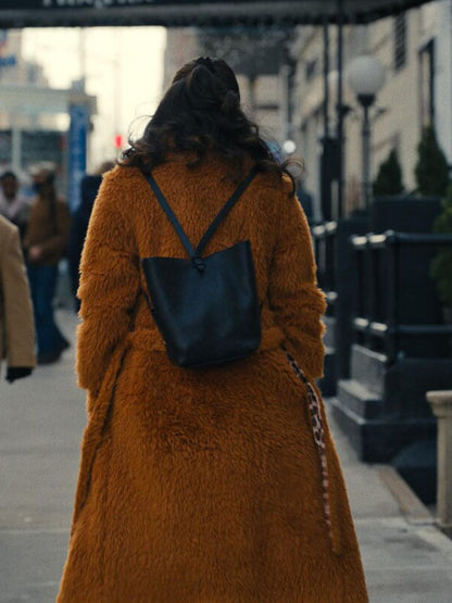Mabel Mora Only Murders In The Building Orange Wool Coat.