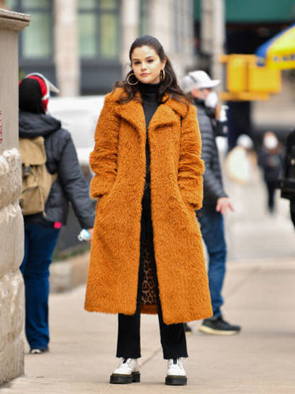 Mabel Mora Only Murders In The Building Orange Wool Coat.