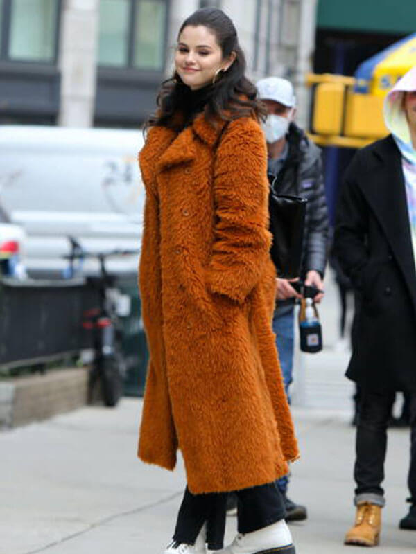 Mabel Mora Only Murders In The Building Orange Wool Coat.