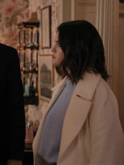 Mabel Mora Only Murders In The Building White Wool Coat.