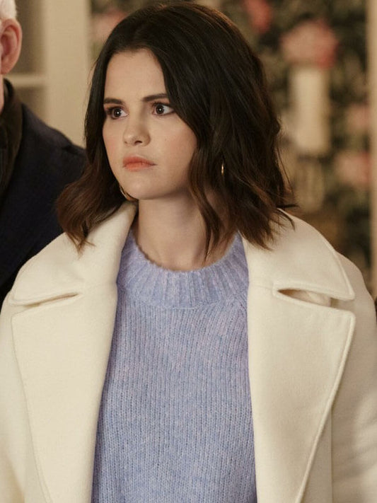 Mabel Mora Only Murders In The Building White Wool Coat.