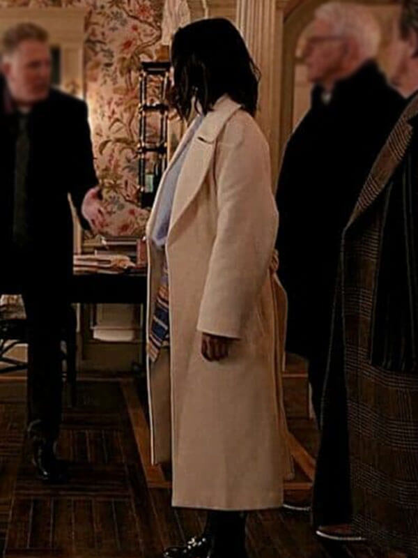 Mabel Mora Only Murders In The Building White Wool Coat.