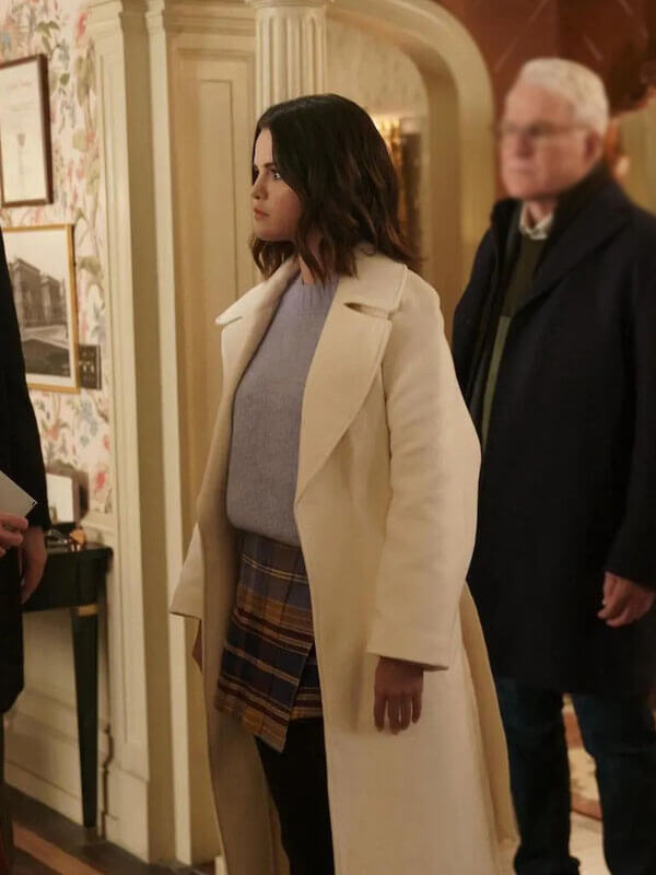 Mabel Mora Only Murders In The Building White Wool Coat.