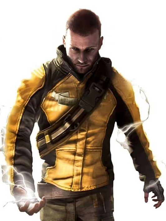 MacGrath InFamous Cole Yellow Leather Jacket 