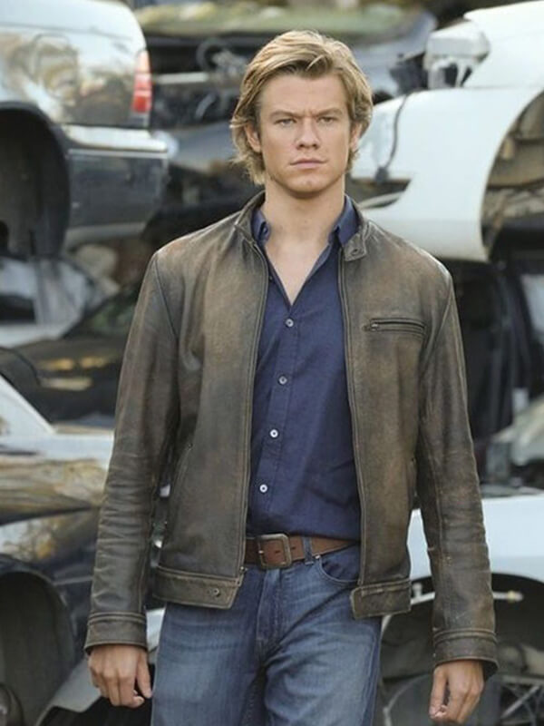 MacGyver 1985  Lucas Till Black  Leather Jacket 
