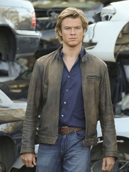 MacGyver 1985  Lucas Till Black  Leather Jacket 
