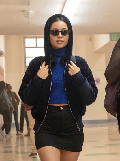 Maddy Perez Euphoria Season 02 Blue Velvet Jacket