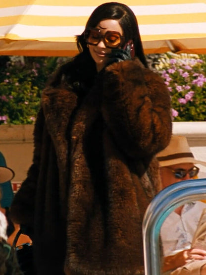 Maddy Perez Euphoria Season 03 Brown Fur Coat