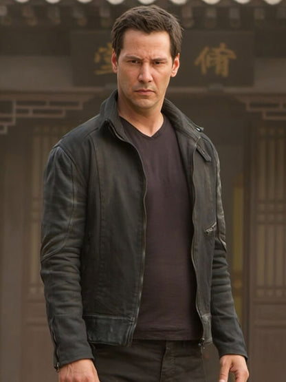 Man Of Tai Chi 2013 Keanu Reeves Black lLeather Jacket