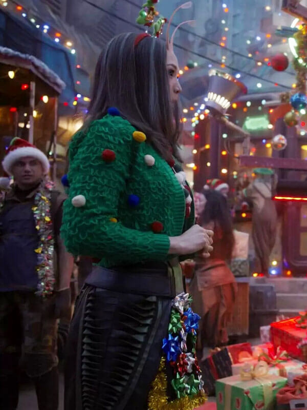 Mantis The Guardians Of The Galaxy Christmas Special Green Knittted Wool Jacket