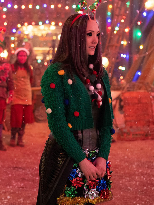 Mantis The Guardians Of The Galaxy Christmas Special Green Knittted Wool Jacket