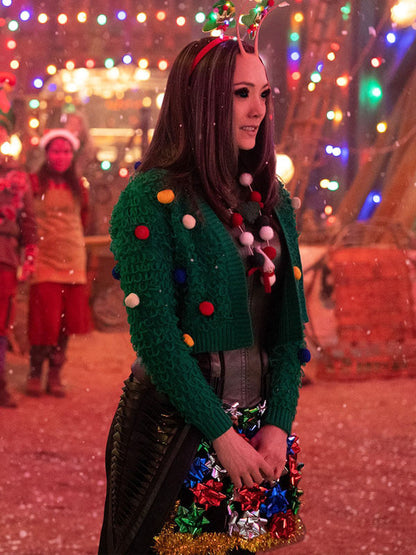 Mantis The Guardians Of The Galaxy Christmas Special Green Knittted Wool Jacket