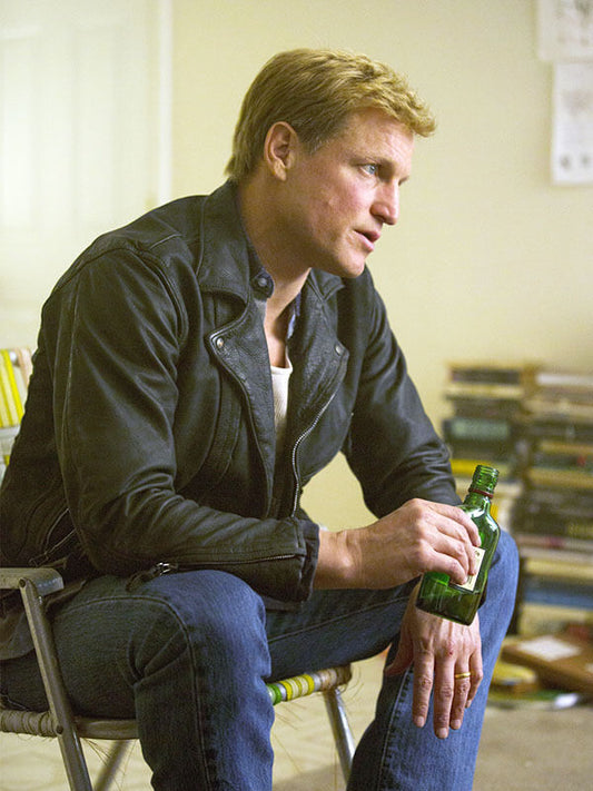 Marty Hart True Detective Season 01 Black Leather Biker Jacket