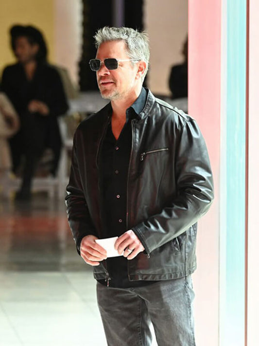 Matt Damon Black Leather Jacket