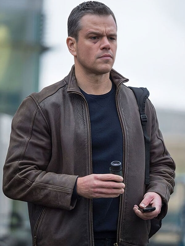 Matt Damon Jason Bourne 2016 Brown Leather Jacket