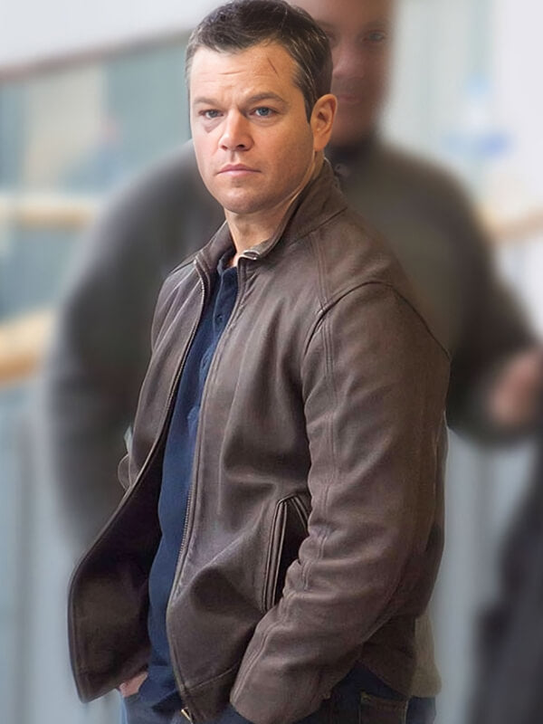 Matt Damon Jason Bourne 2016 Brown Leather Jacket