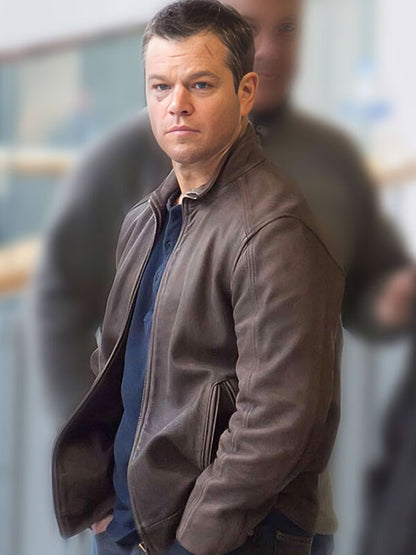 Matt Damon Jason Bourne 2016 Brown Leather Jacket