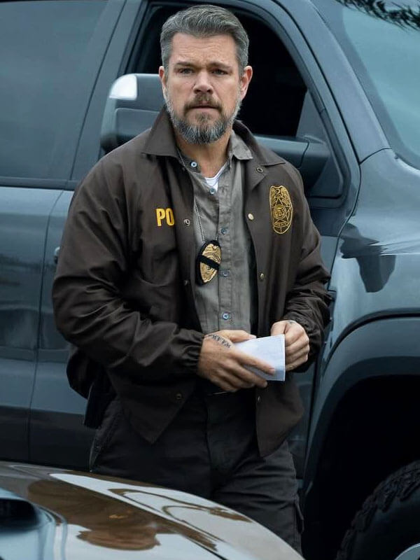 Matt Damon The Rip Season 01 Brown Cotton Jacket