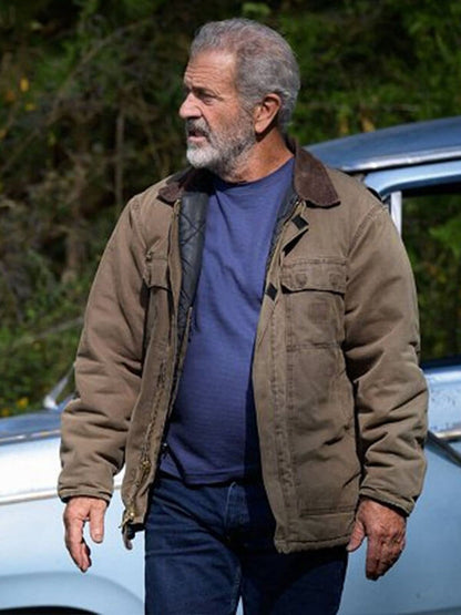 Mel Gibson Hunting Season S 01 Brown Cotton Jacket